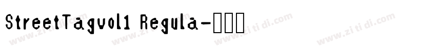 StreetTagvol1 Regula字体转换